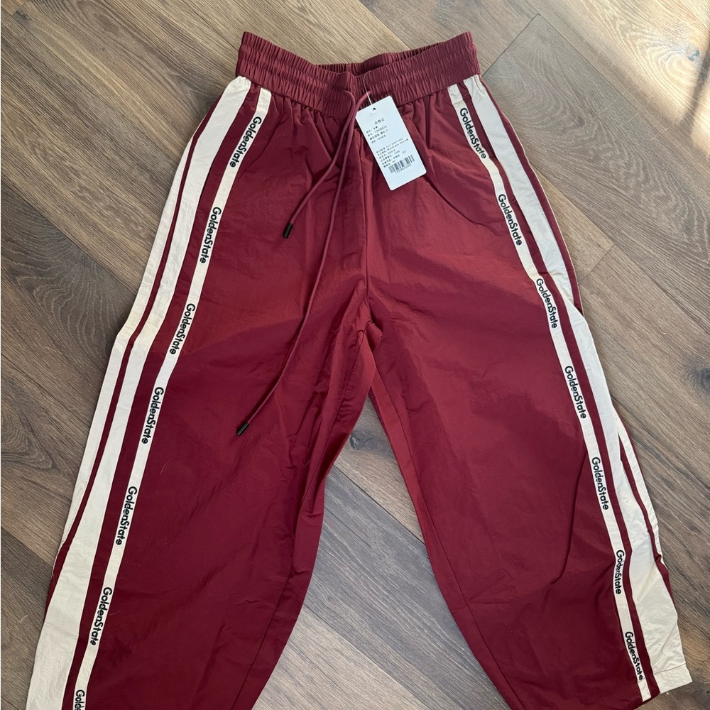 Golden State fashion brand 90s styled Burgundy Track Pants